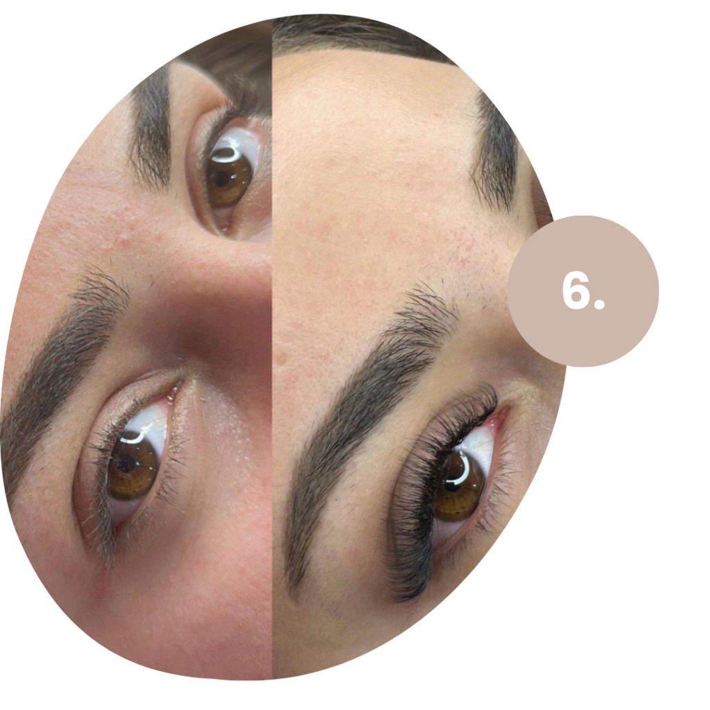 Beispiel von Wimpern nach der Wimpernverlängerung