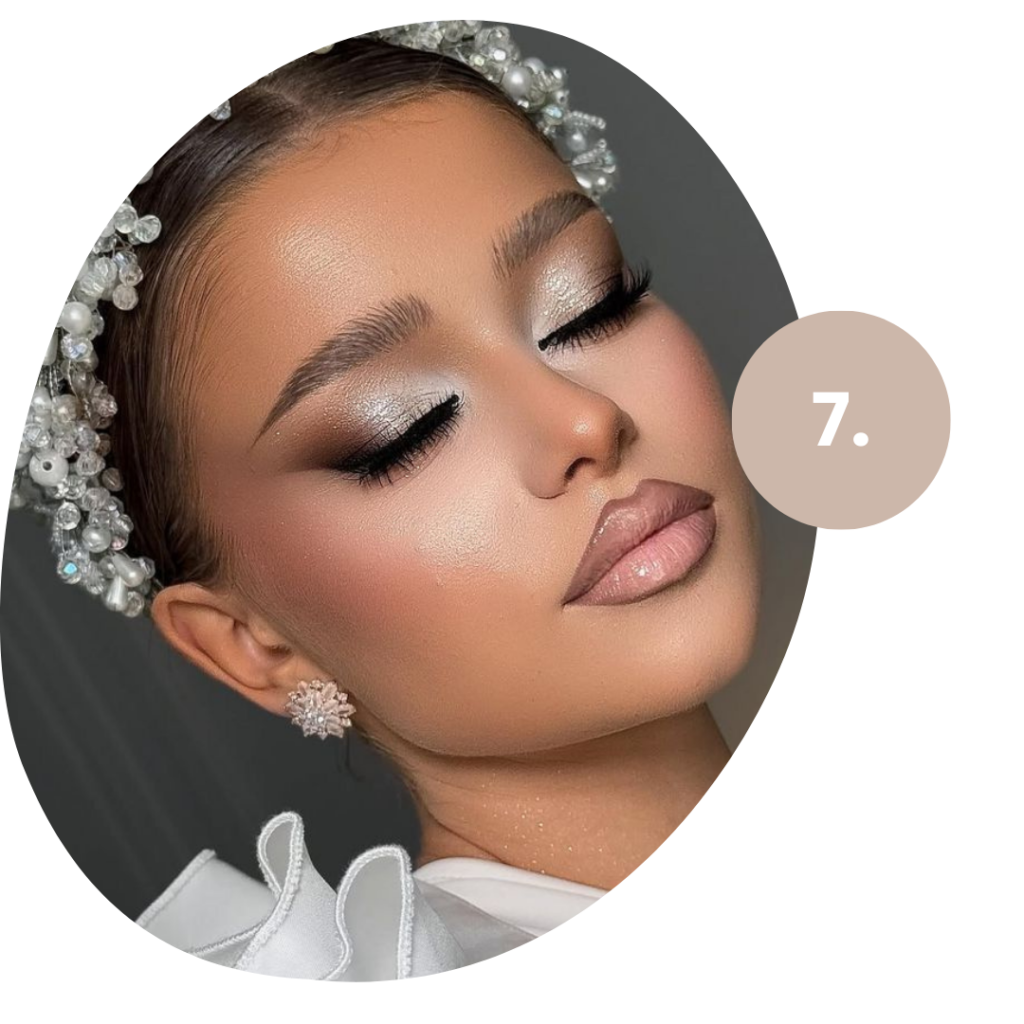 Gesicht nach eines professionellen Make-Ups